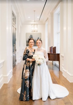 Mother of the bride and bride together after fittings, serving Swansea MA and Eastern Massachusetts