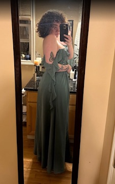 Evening gown alteration for a fitted silhouette, serving Swansea MA and Eastern Massachusetts