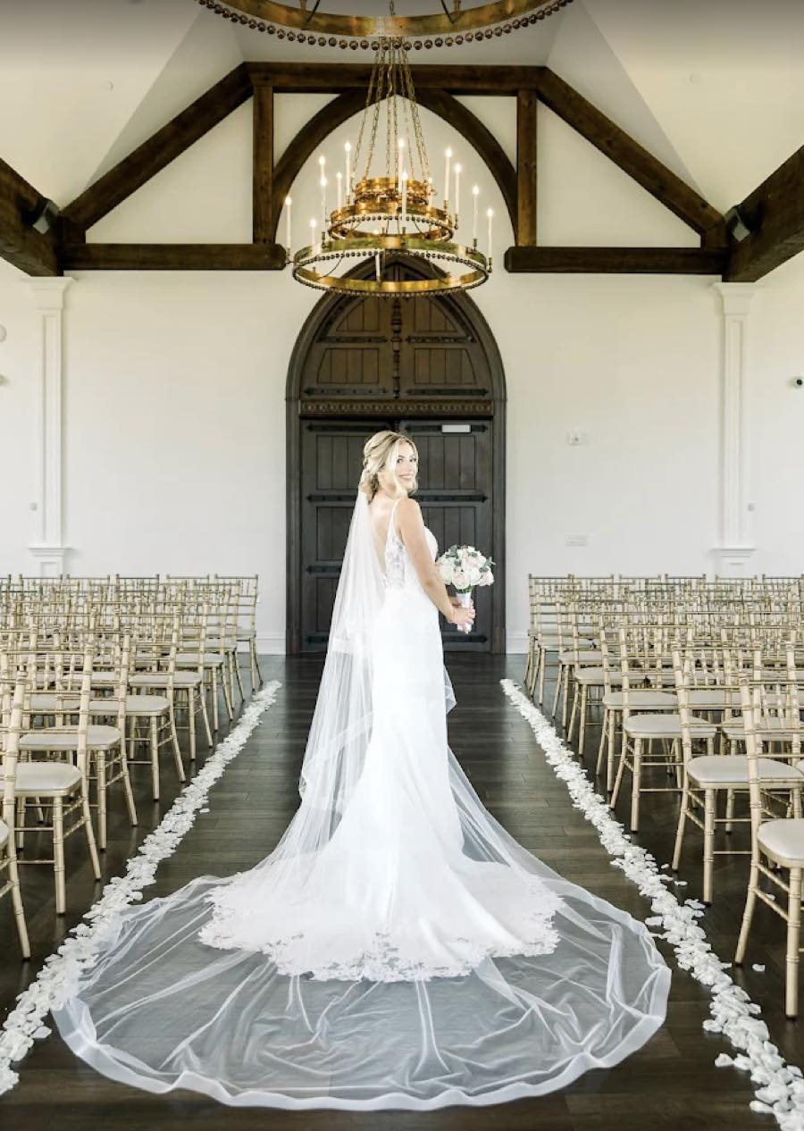 Bustled wedding gown alteration completed in Swansea MA